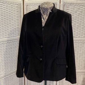 NWT Talbots Black Velvet jacket Size 20